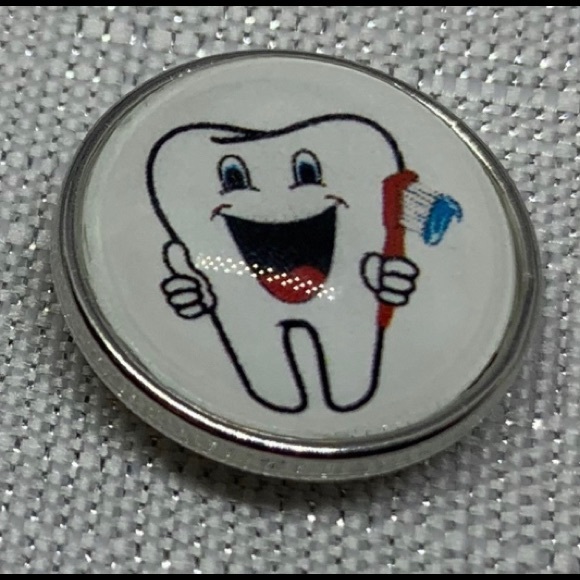 Dental Health Snap Button Charm - Oh Snap! - Picture 1 of 2